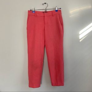 coral women’s ankle length cropped dress pant